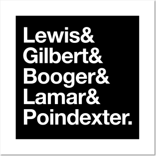 Lewis & Gilbert & Booger & Lamar & Poindexter. Posters and Art